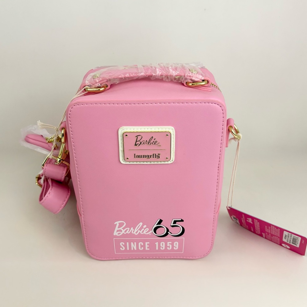 Loungefly Barbie 65th Anniversary Hard Tag Crossbody Bag New With Tags - Picture 15 of 16